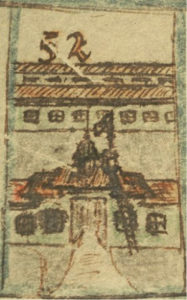 The gate at Tangerang camp drawn by Anne-Ruth’s mother on the Goose Board